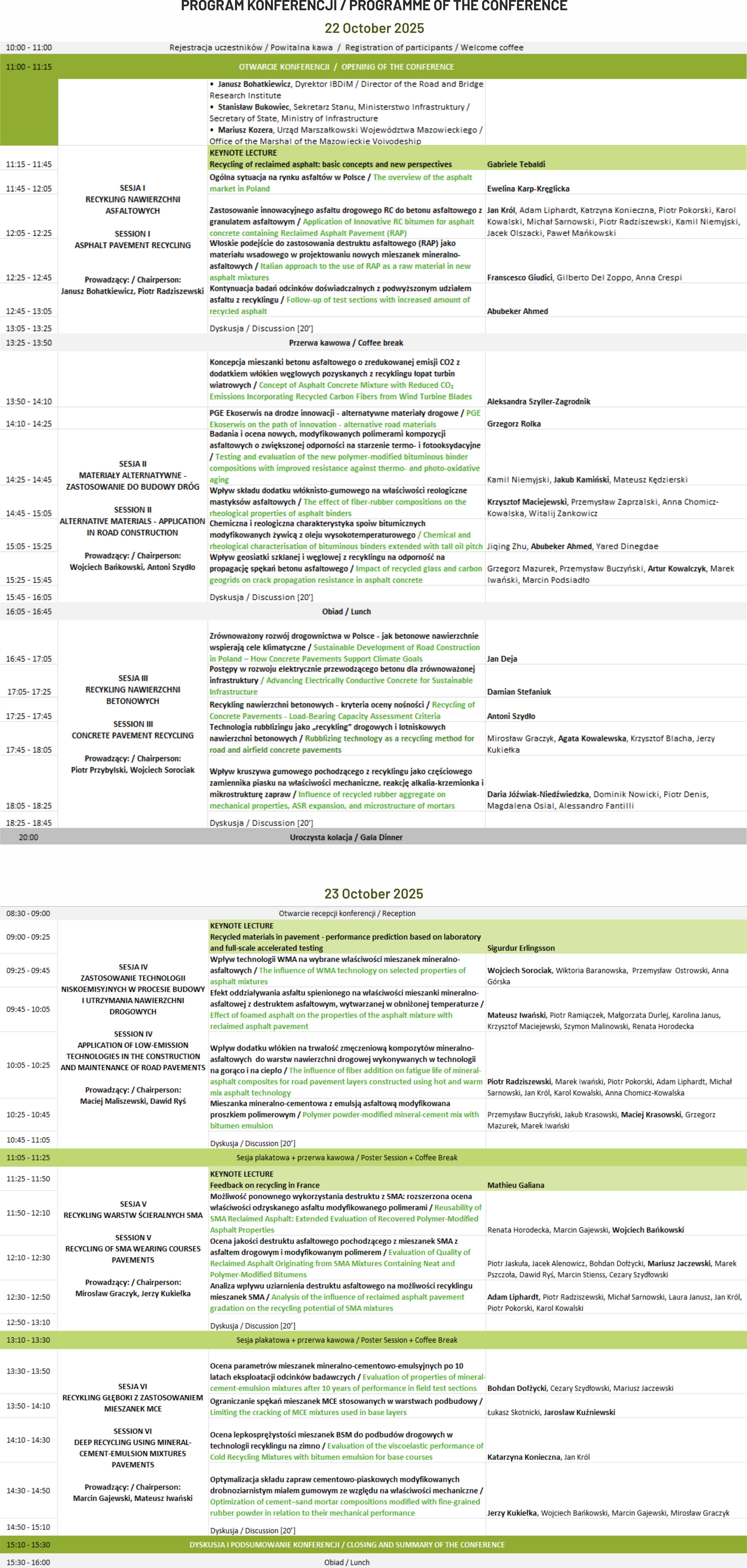 program i terminy szczeg